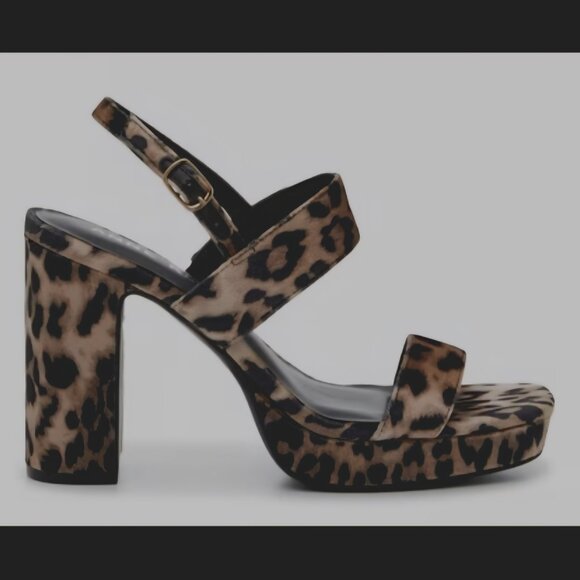 Anne Klein Zoelle High Platform Sandal Leopard Print 6.5 - Picture 2 of 5
